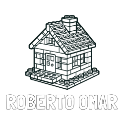 Online Created Coloring Page - ROBERTO OMAR Coloring Page and LEGO House Coloring Page