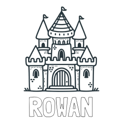 ROWAN Coloring Page and Beautiful Castle Coloring Page for Kids