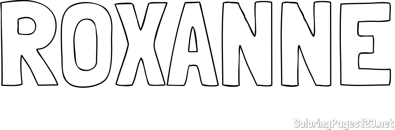 ROXANNE Coloring Page