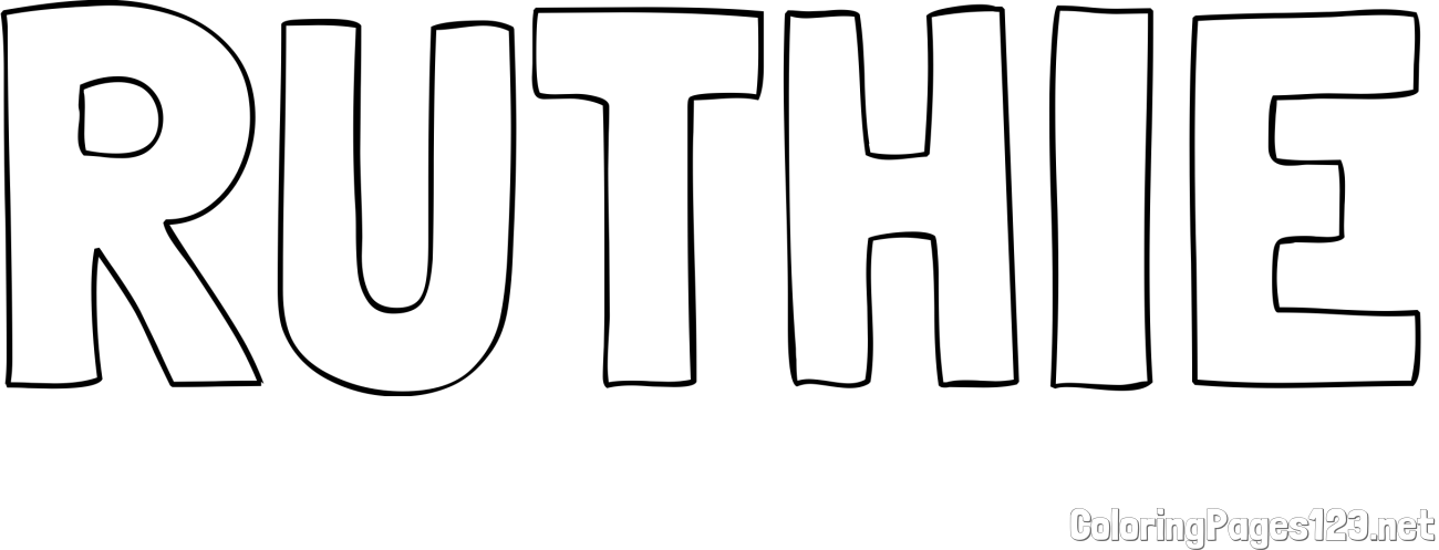 RUTHIE Coloring Page