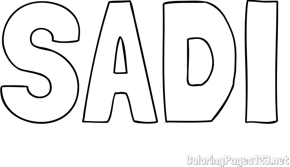 SADI Coloring Page