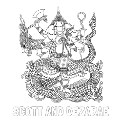 SCOTT AND DEZARAE Coloring Page and Abstract Elephant and Dragon Coloring Page