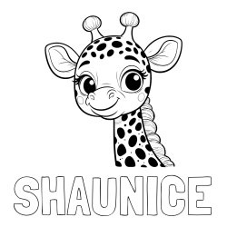 Online Created Coloring Page - SHAUNICE Coloring Page and Giraffe Head Coloring Page - Cute and Smiling