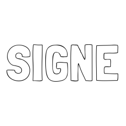 SIGNE Coloring Page