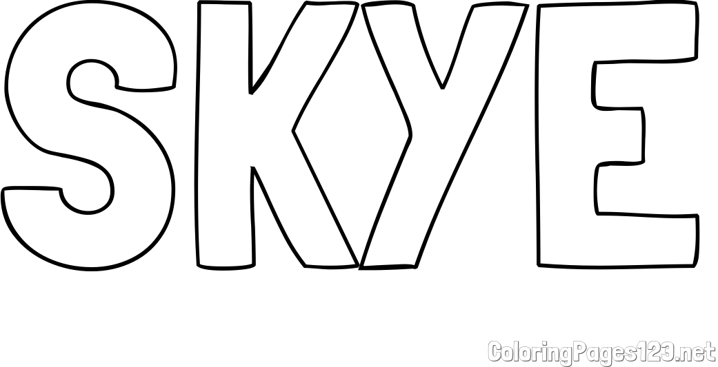 SKYE Coloring Page
