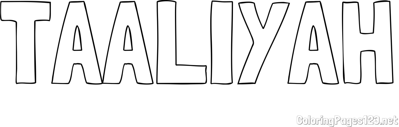 TAALIYAH Coloring Page