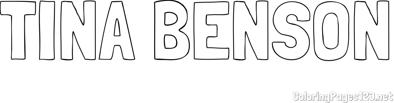TINA BENSON Coloring Page