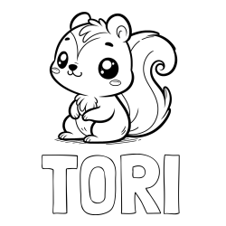 Online Created Coloring Page - TORI Coloring Page and Coloring Page of Cute Squirtle