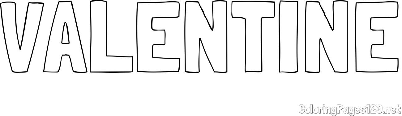 VALENTINE Coloring Page