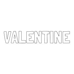 VALENTINE Coloring Page