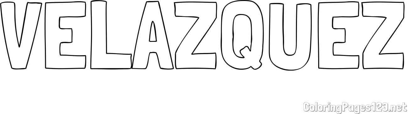 VELAZQUEZ Coloring Page