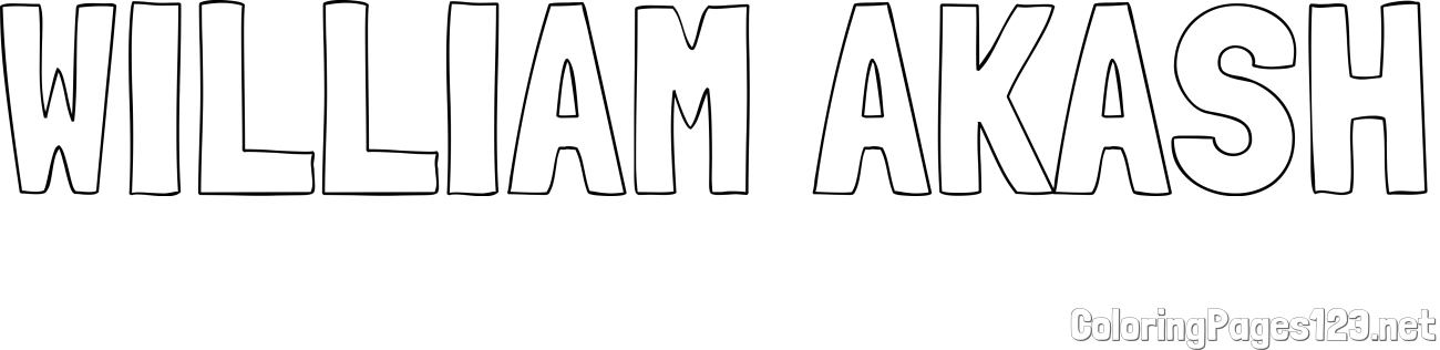 WILLIAM AKASH Coloring Page