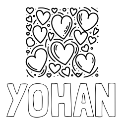 YOHAN Coloring Page and Free Printable Coloring Page of Hearts