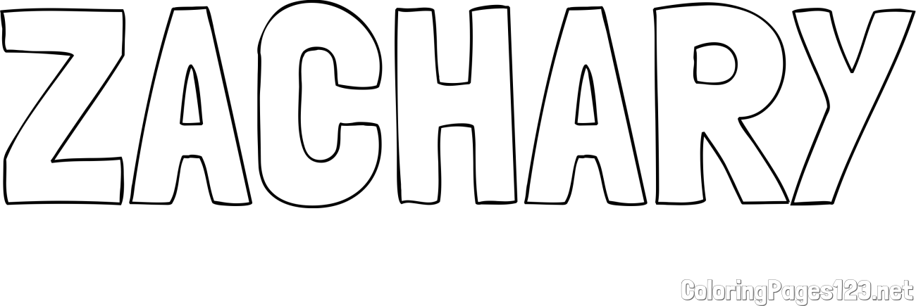 ZACHARY Coloring Page