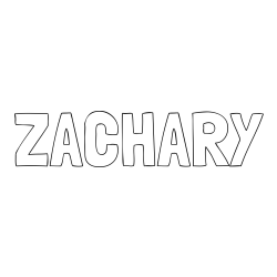 ZACHARY Coloring Page