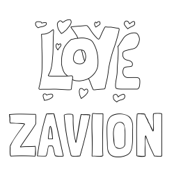 Online Created Coloring Page - ZAVION Coloring Page and Coloring Page of LOVE ❤❤😍