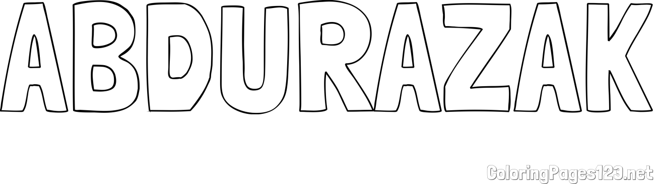ABDURAZAK Coloring Page