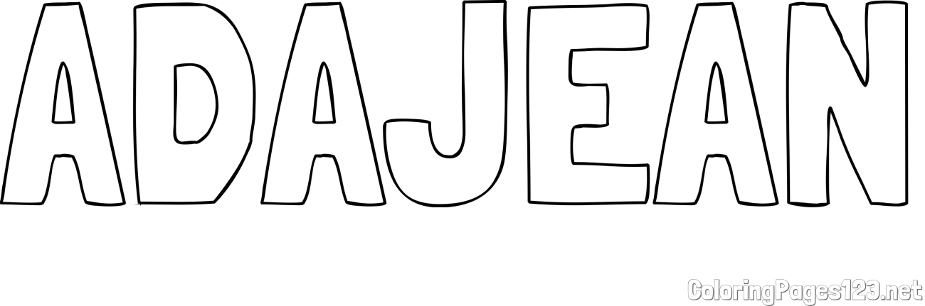 ADA-JEAN Coloring Page