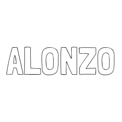 Online Created Coloring Page - ALONZO Coloring Page
