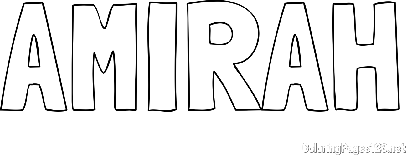 AMIRAH Coloring Page