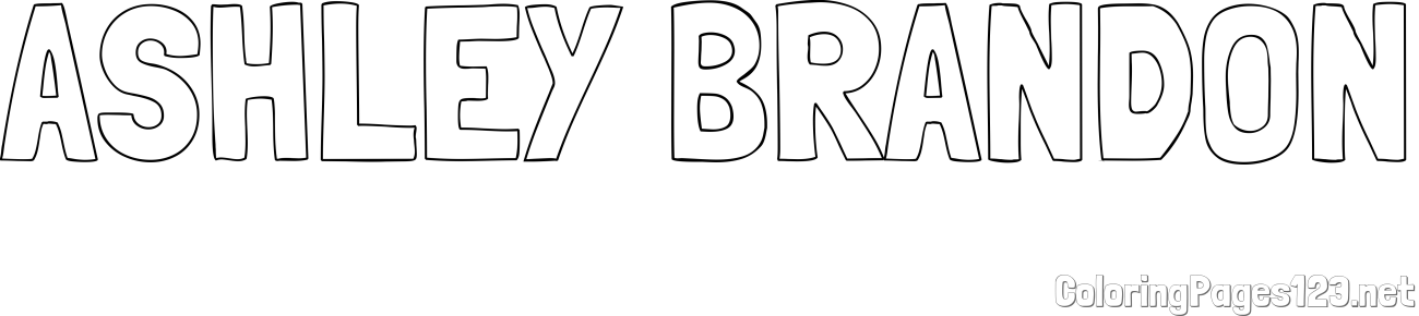 ASHLEY BRANDON Coloring Page