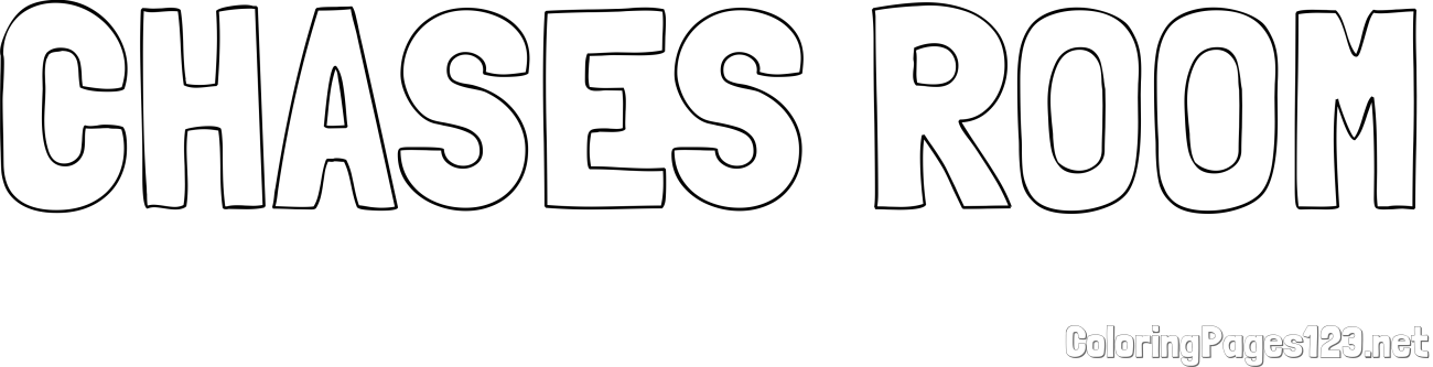 CHASES ROOM Coloring Page