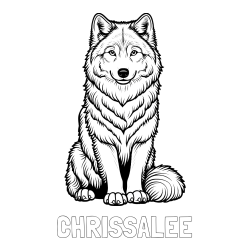 Online Created Coloring Page - CHRISSALEE Coloring Page and Beautiful Wolf Coloring Page