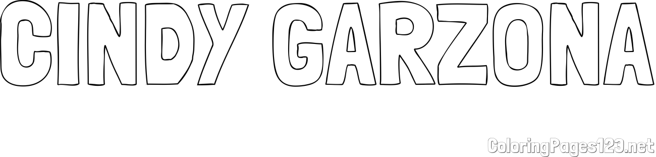 CINDY GARZONA Coloring Page