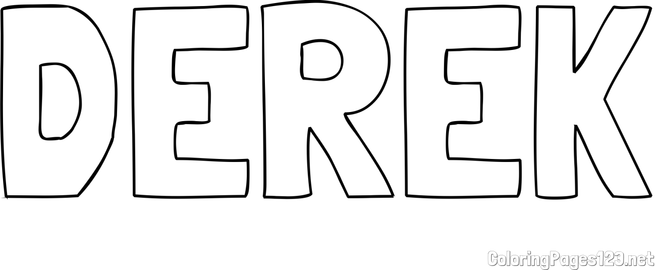 DEREK Coloring Page