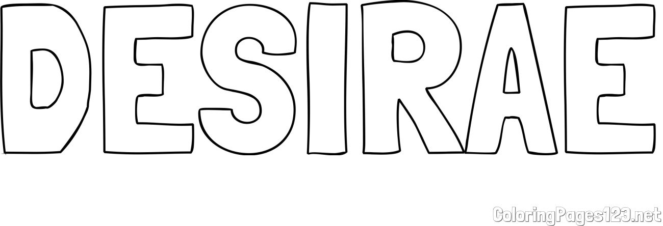 DESIRAE Coloring Page