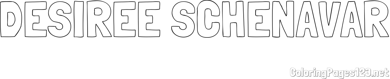 DESIREE SCHENAVAR Coloring Page