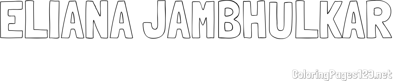 ELIANA JAMBHULKAR Coloring Page
