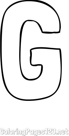 G Coloring Page