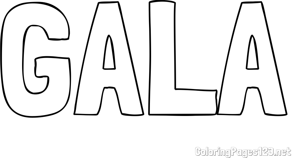 GALA Coloring Page