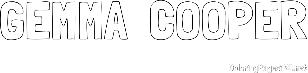 GEMMA  COOPER Coloring Page