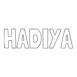 HADIYA Coloring Page