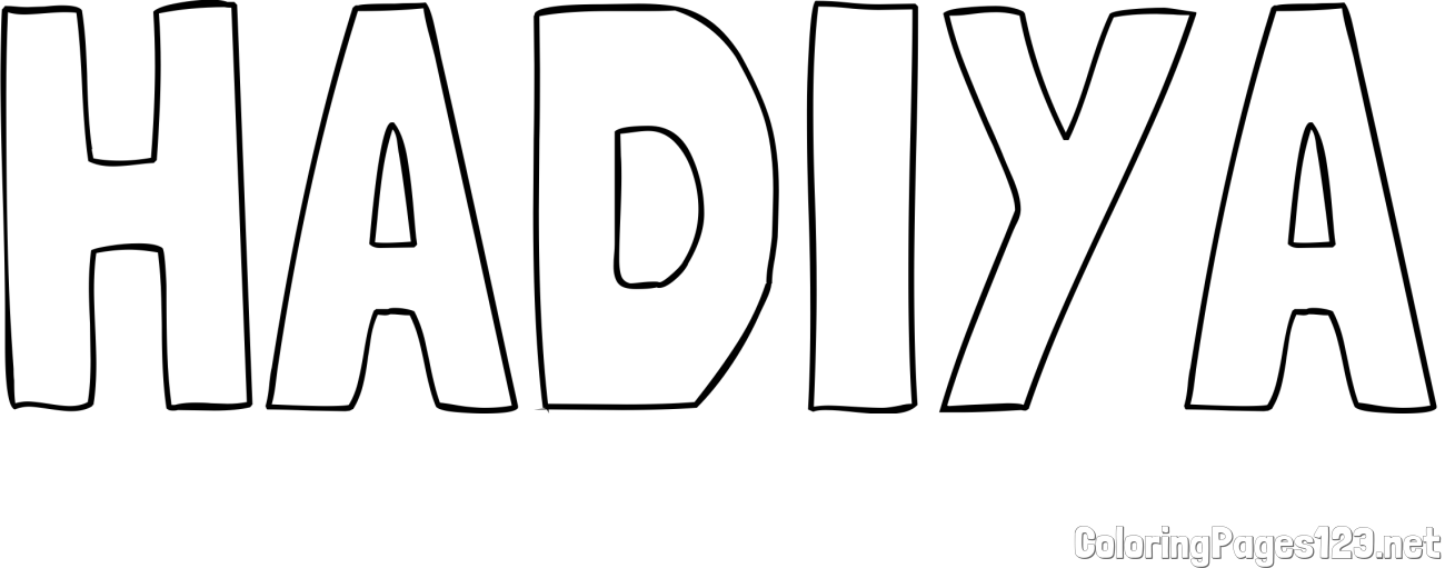 HADIYA Coloring Page