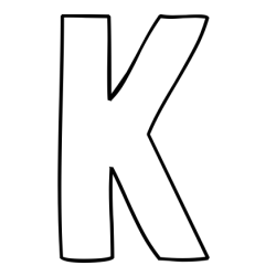 K Coloring Page