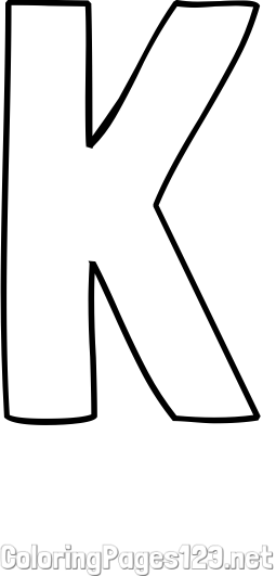 K Coloring Page