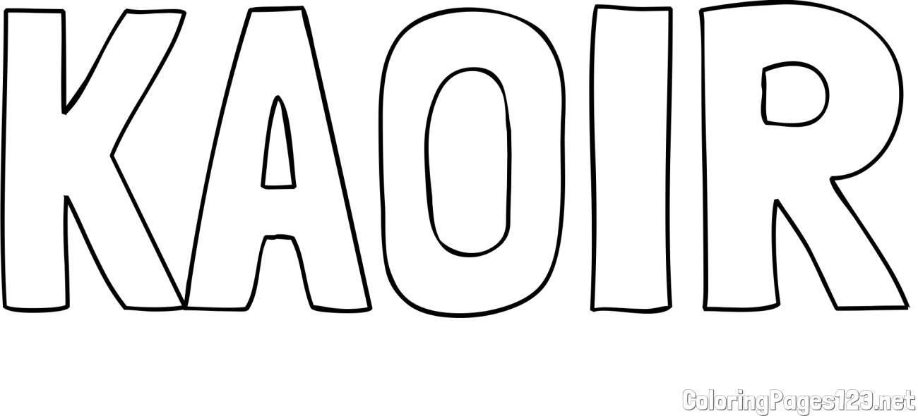 KAOIR Coloring Page