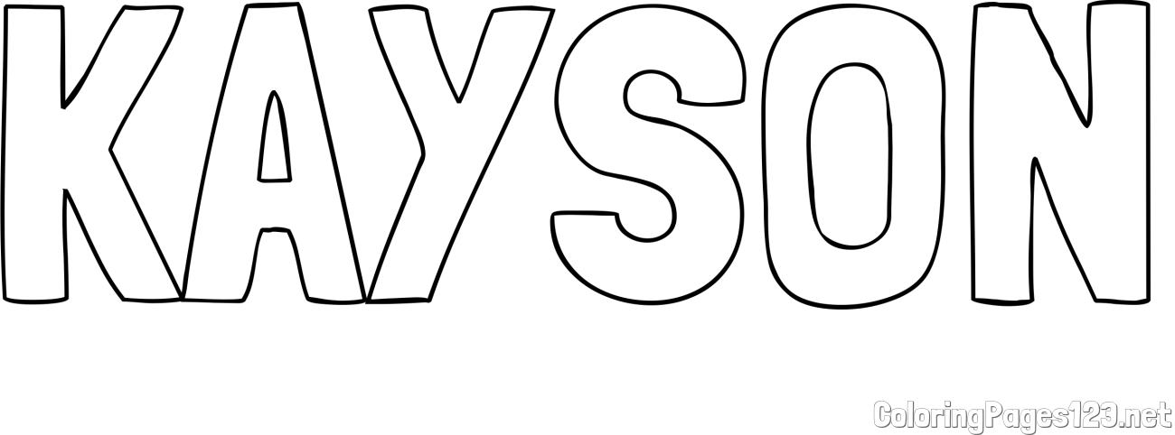 KAYSON Coloring Page