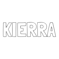 KIERRA Coloring Page