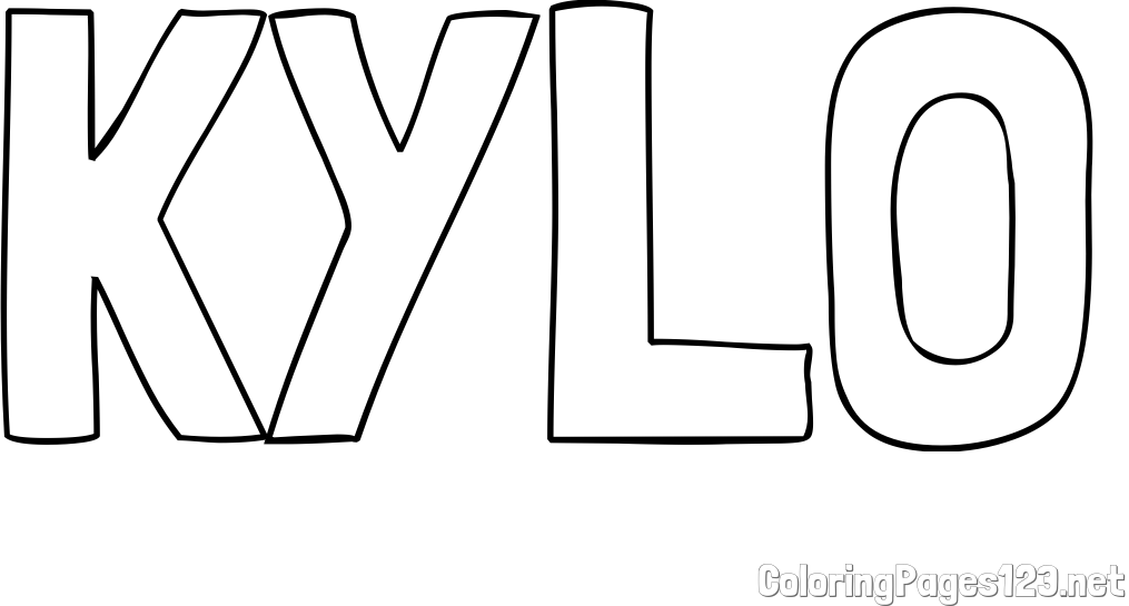 KYLO Coloring Page