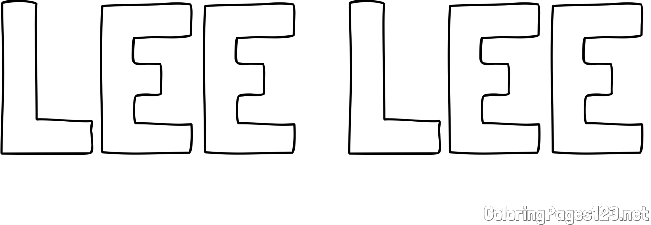 LEE LEE Coloring Page