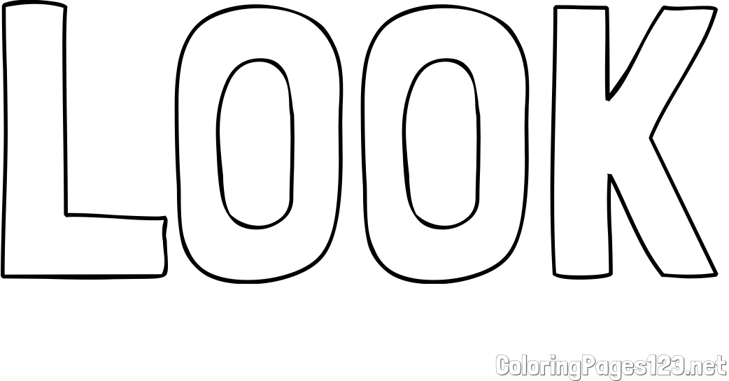 LOOK Coloring Page