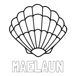 Online Created Coloring Page - MAELAUN Coloring Page and Easy Seashell Coloring Page