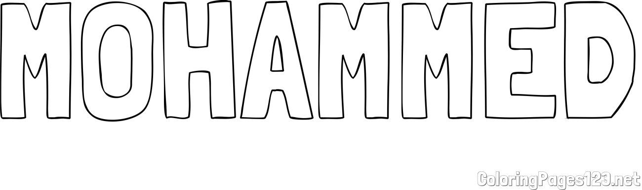 MOHAMMED Coloring Page