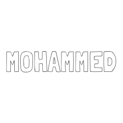 Online Created Coloring Page - MOHAMMED Coloring Page