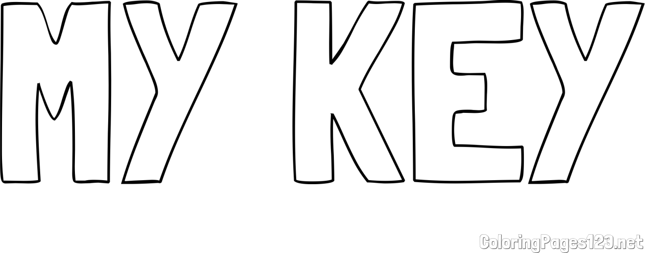 MY KEY Coloring Page