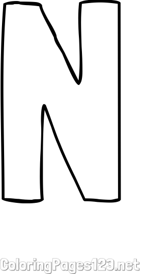 N Coloring Page